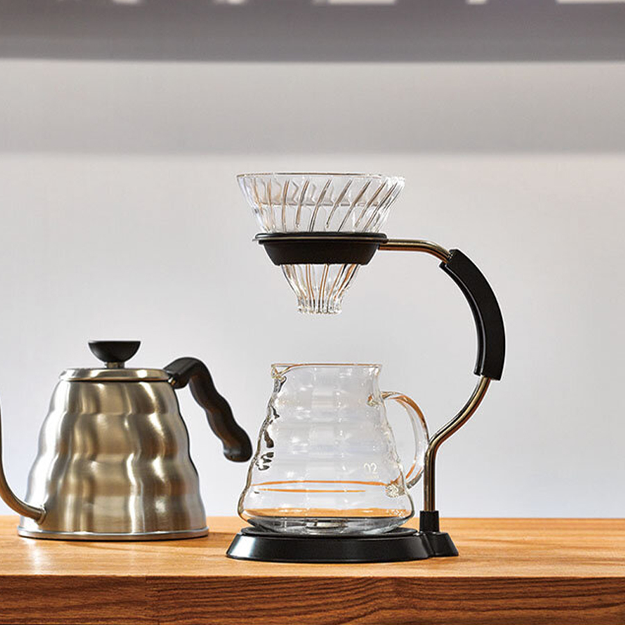 V60 Arm Stand Glass Dripper Set 02 - Black