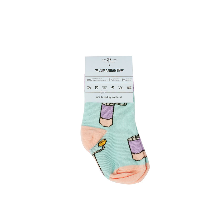 Comandante Baby Socks - PASTEL - Size 14-19