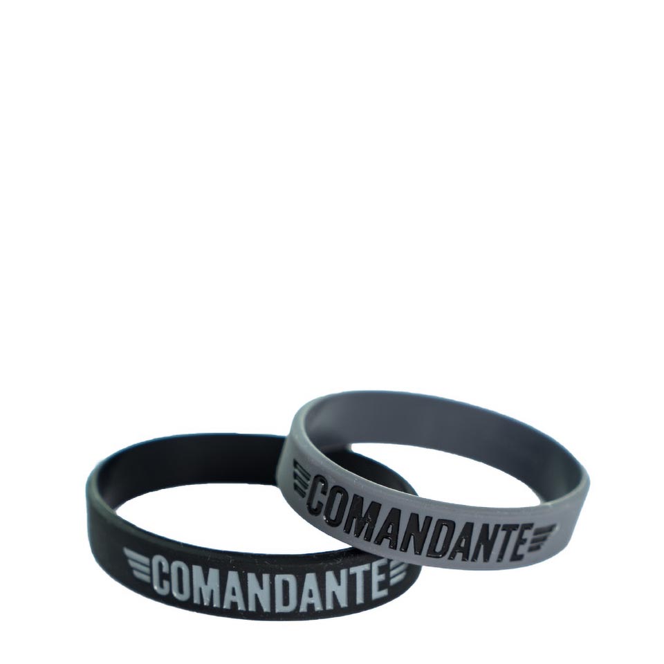 Comandante Wrist Band, 100% silicon, grey medium