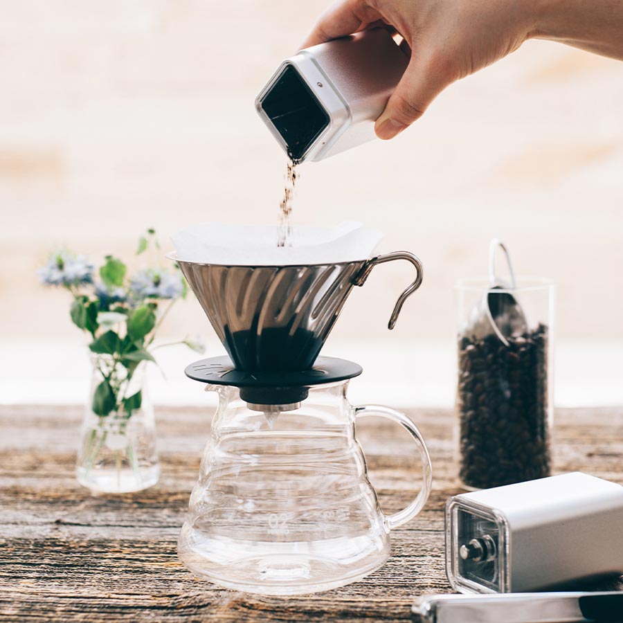 Coffee Mill "Prism" 24g silver