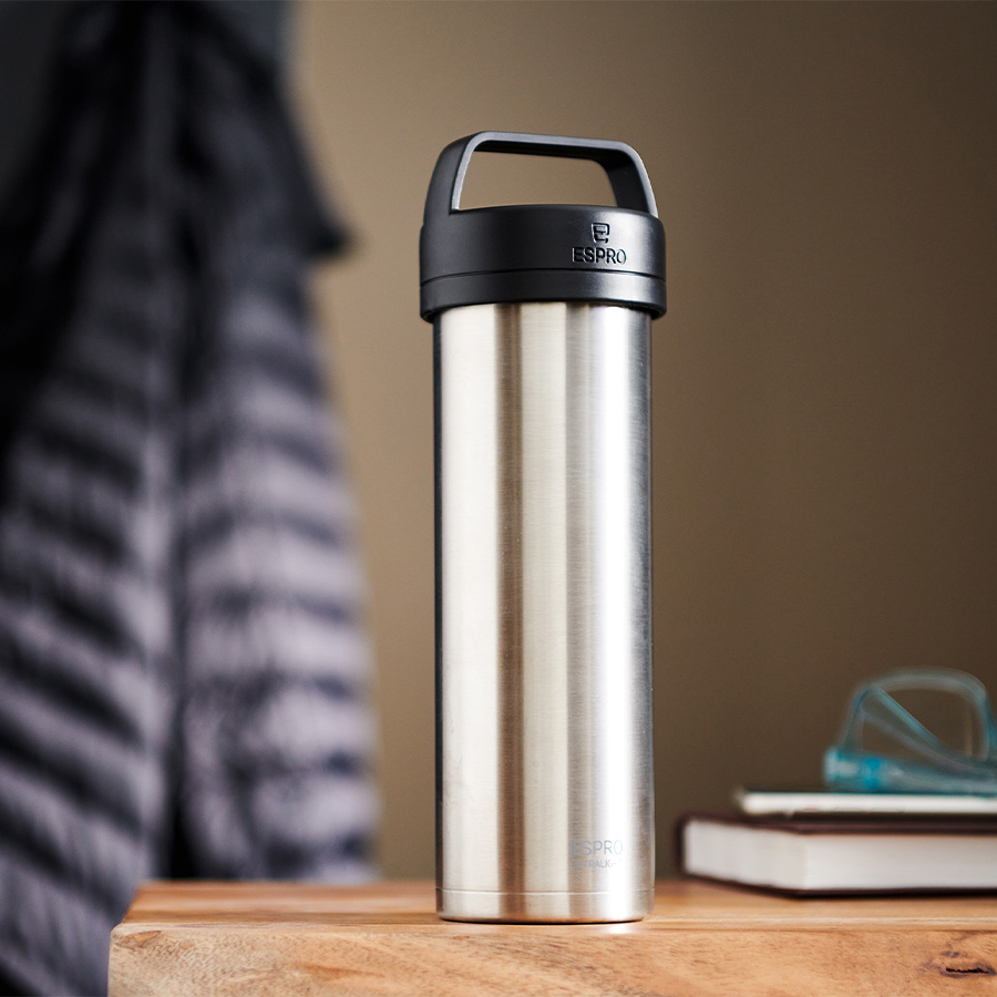 P0 Ultralight Travel Coffee Press Brushed