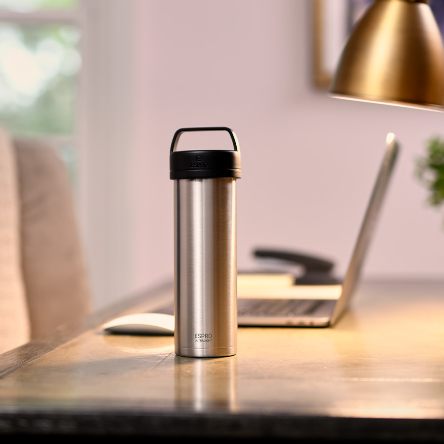 P0 Ultralight Travel Coffee Press Brushed