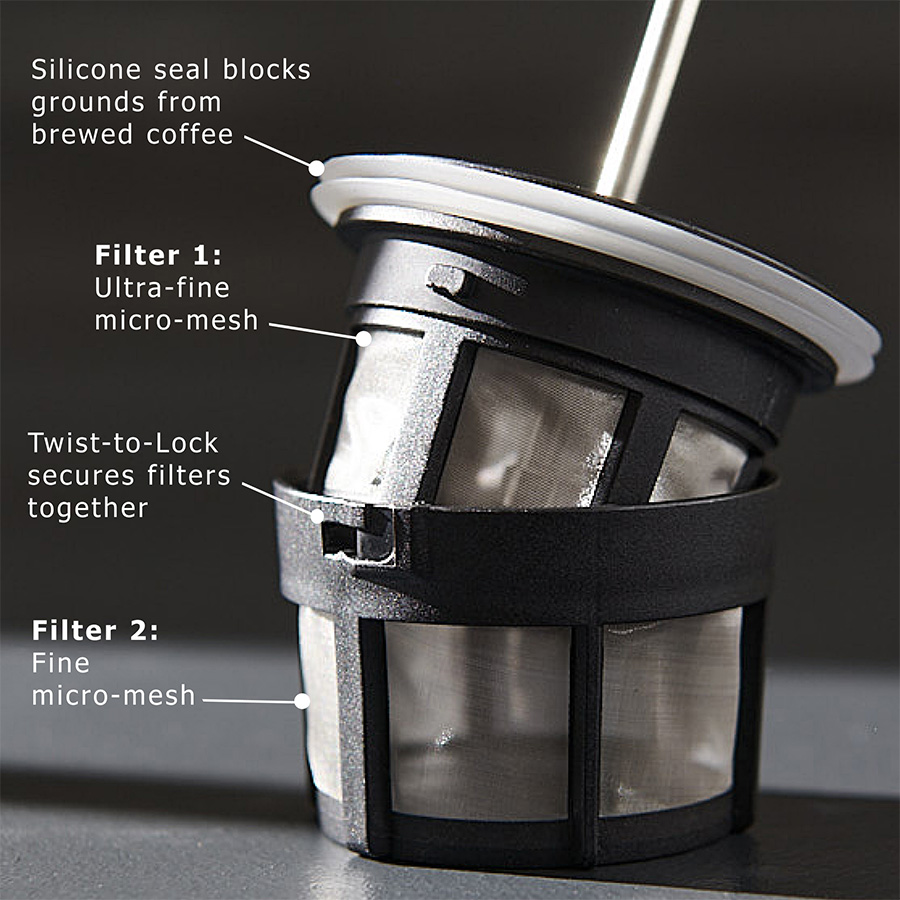 P0 Ultralight Travel Coffee Press Brushed