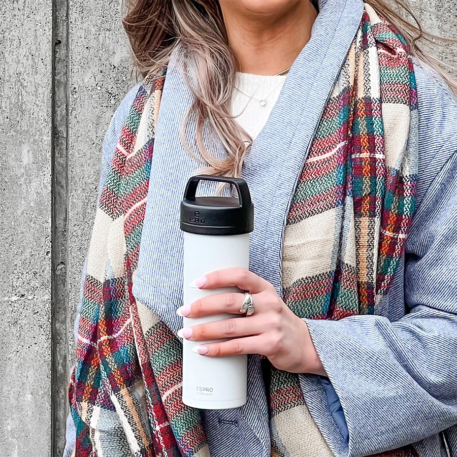 P0 Ultralight Travel Coffee Press Chalk White