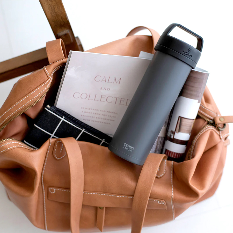 P0 Ultralight Travel Coffee Press Gunmetal Grey