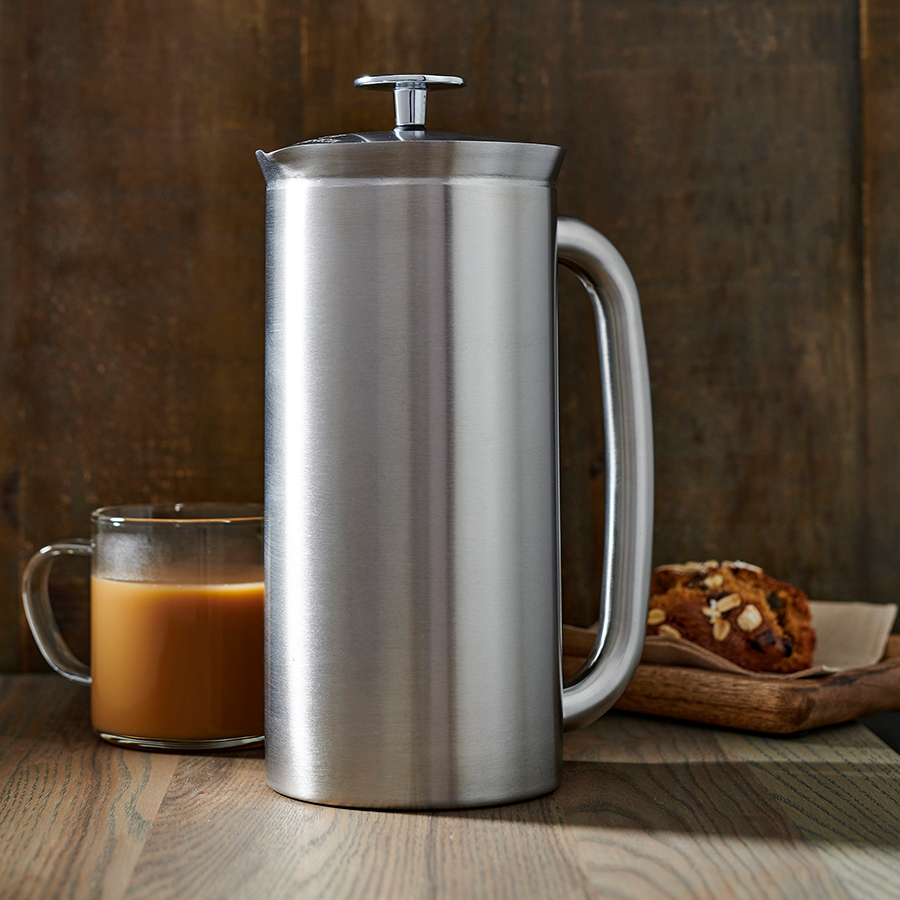 P7 French Press Coffee Maker 32OZ Brushed
