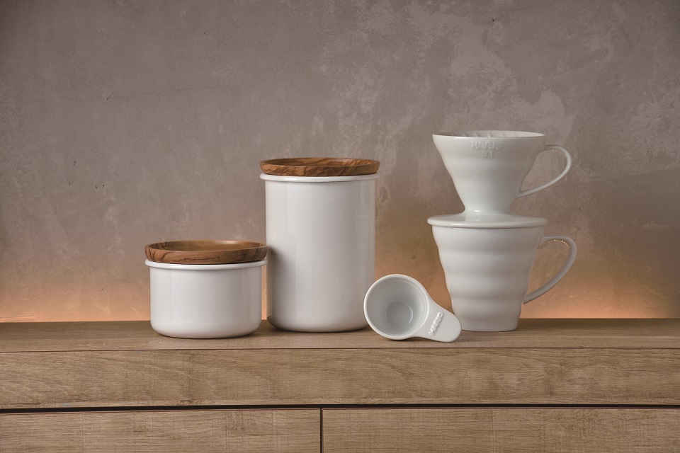 Tea and Coffee Canister "Bona" Enameled