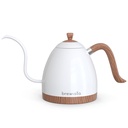 Brewista Artisan 0.6L Gooseneck Variable Kettle - Matte White - Wood Accents