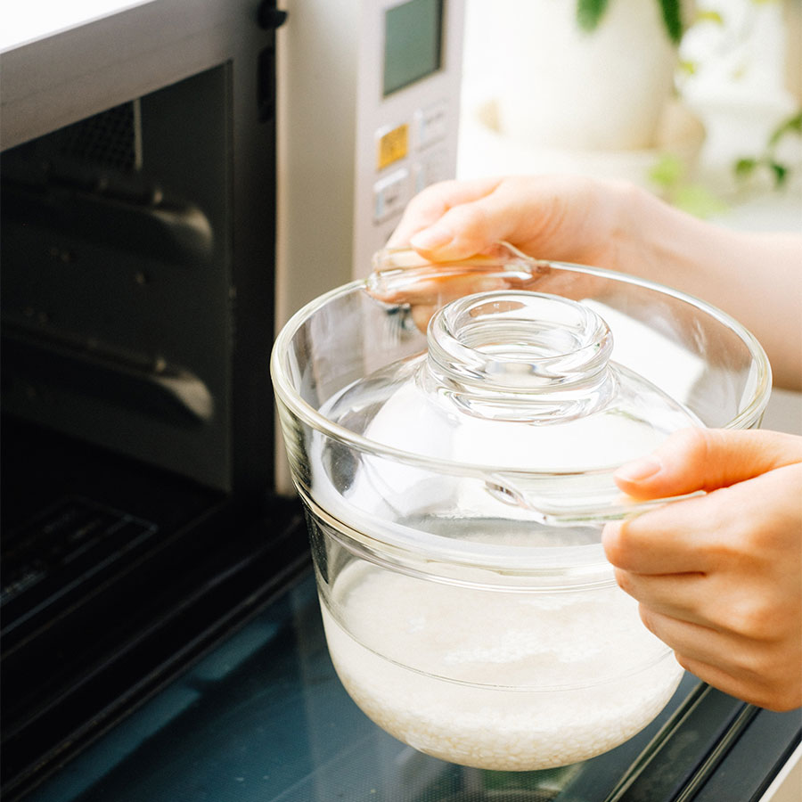 ICHIZENYA Microwave Glass Rice Cooker