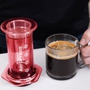 AeroPress Coffee Maker - Clear Red