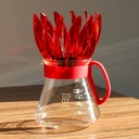 SUIREN Rib 6-Piece Set - Transparent Red