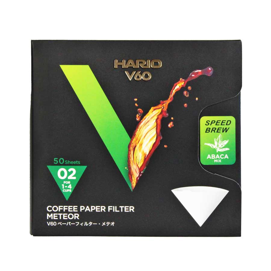 Meteor Paper Filter V60 02 Box - White 50 Sheets 