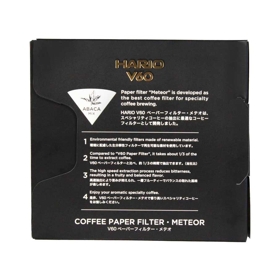 Meteor Paper Filter V60 02 Box - White 50 Sheets 