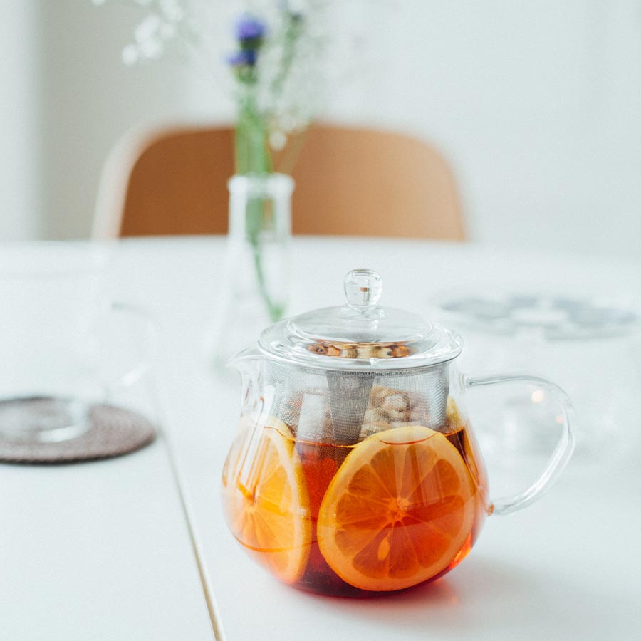 Heatproof Glass Leaf Teapot 700ml