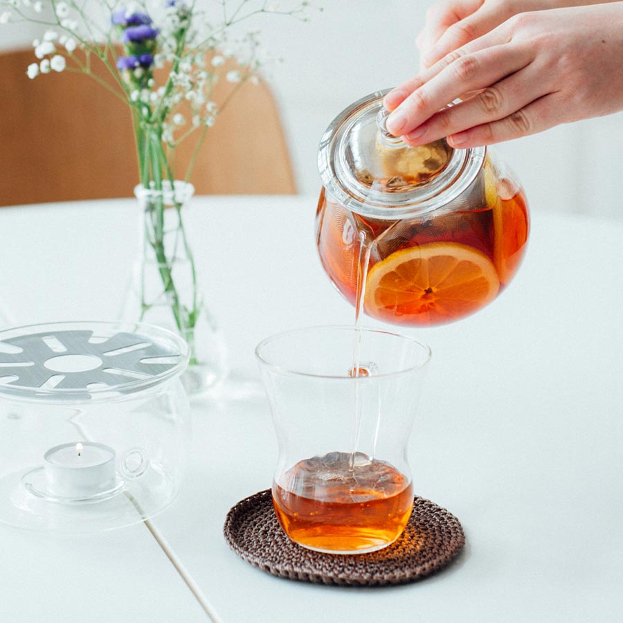 Heatproof Glass Leaf Teapot 700ml