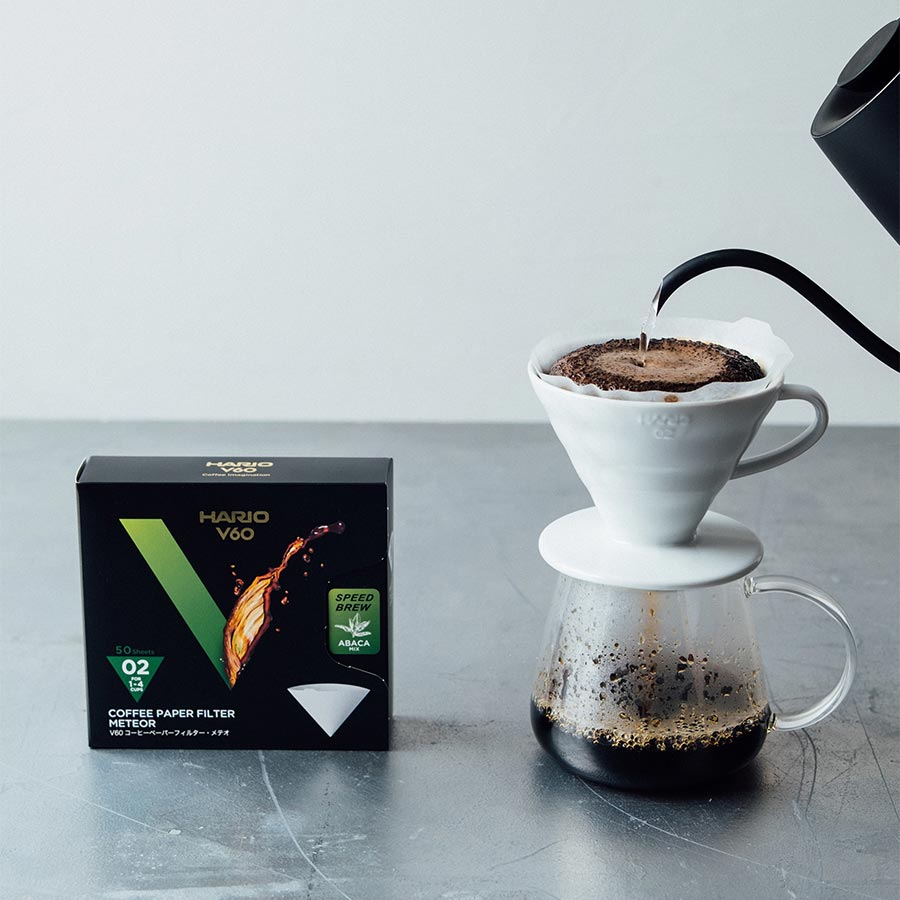 Meteor Paper Filter V60 02 Box - White 50 Sheets 
