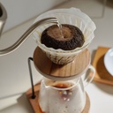 Glass Coffee Dripper V60 02 - Walnut Wood