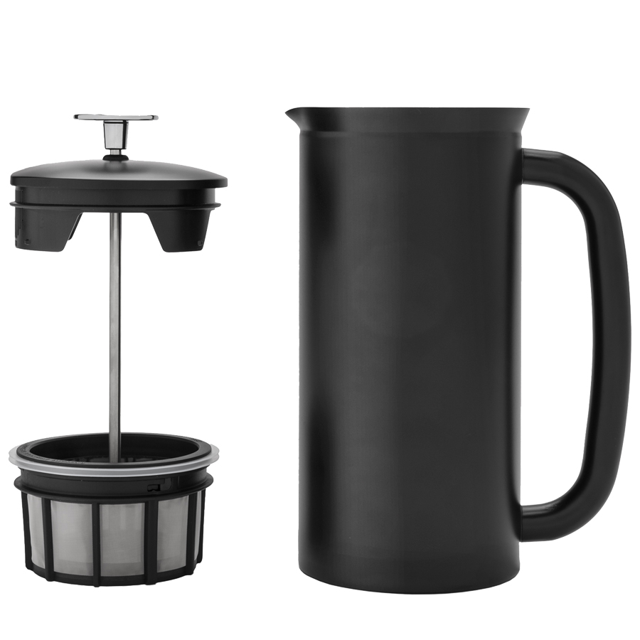 P7 French Press Coffee Maker 32oz/950ml - Matte Black