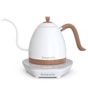 Brewista Artisan 0.6L Gooseneck Variable Kettle - Matte White - Wood Accents